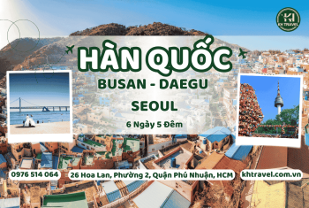 Tour Du Lịch Hàn Quốc Hè – Thu: HCM – Busan – Deagu – Seoul 6N5Đ – Khách Sạn 3, 4*