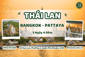 Tour Du Lịch Thái Lan: HCM - Bangkok – Pattaya - NongNooch - Art 5N4Đ - Khách Sạn 3-4*