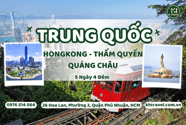 Tour Du Lịch Hồng Kông Trung Quốc: HCM - HongKong – Thẩm Quyến – Quảng Châu 5N4Đ – Khách Sạn 4*