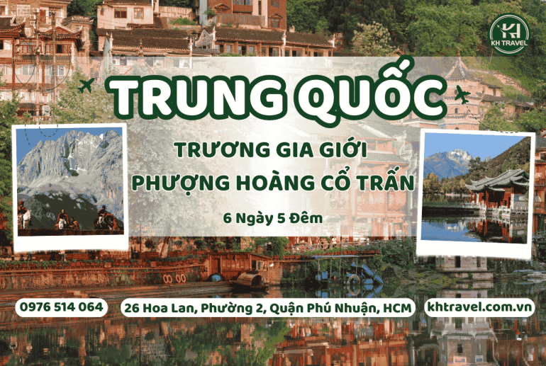 Tour Du Lịch Trung Quốc: HCM - Trương Gia Giới - Phượng Hoàng Cổ Trấn 6N5Đ - Khách Sạn 4*